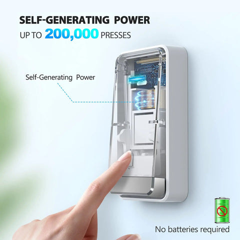 Wireless Doorbell Kit With Plug Through Design IP66 Waterproof 1300 Feet Range Cordless Chime 60 Ringtones And 5 Level Volume button