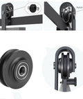 Sliding Barn Door Wheel U Groove Guide Pulley Roller Bearing Hardware For Closet Cabinet Window Pack Of 2 Durable Zinc Alloy And Nylon