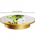 Premium Electric Rotating Display Stand With Smooth 360 Spin For Online Sellers And Photographers, 20 cm mirror gold turntable