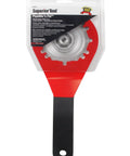 Universal DIY-Friendly Pro-Grade Sink Drain Wrench For Strainer Lock Nuts And Drop-In Shower Drains Red in packaging