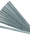 Pro Grade Long Feeler Gauge Set With 12 Inch Blades In Steel Holder Ranging From 0.0015 To 0.020 Inch With Metric Equivalents