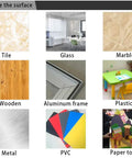 Easy Peel And Stick Weather Stripping Door Seal Foam Tape No Tools Needed One Inch By One Eighth Inch By Thirty Three Feet on various surfaces like tile, glass, marble, wood, aluminum, plastic, metal, PVC, and paper toys.