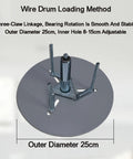Image of Heavy Duty Steel Wire Spool Rack And Cable Dispenser For Organized Workbench Industrial Grade Wire Organizer with adjustable claws