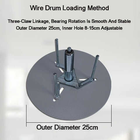 Image of Heavy Duty Steel Wire Spool Rack And Cable Dispenser For Organized Workbench Industrial Grade Wire Organizer with adjustable claws