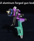 Professional HVLP Spray Kit With 600Ml Cup And 1.3Mm Nozzle showing aluminum forged gun body for smooth finishes.