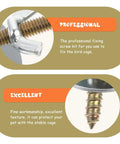 Premium Top Shelf Bird Cage Retaining Screws And Perch Hardware Kit With 16 Heavy Duty Bolts And Nuts Plus Gaskets For Small Pet Enclosure Fastening No Sweat Install Replacement Parts close-up of professional screw fixings with fine workmanship.