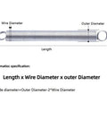 Schematic of Top Shelf Heavy Duty Double Coil Tension Springs In 500 Mm To 600 Mm Lengths With Gutsy 2.5 Mm Steel Wire for repair.