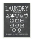 Laundry Cheat Sheet Wall Plaque Art For Laundry Room Decor Made In USA Lithograph Print On Sturdy MDF Hand Finished And Ready To Hang 10 x 0.5 x 15 Inches Totally Handy Bathroom Decor showing symbols and care instructions.