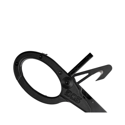 Close-up of ParaShears Lightweight Backcountry Stainless Steel Multi Tool showing handle and tool details for precise cuts.