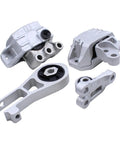 Heavy Duty Right Lower Engine Motor Mount Transmission Mount With Torque Strut Bracket, silver aluminum assembly set.