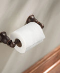 Kingsley Pivoting Toilet Paper Holder In Oil Rubbed Bronze With Easy Change Pivot Post For Quick Roll Changes And A Sturdy Mount