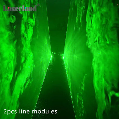 Focusable 532nm Green Laser Line Module For Halloween Haunt Decor Haunted House Garden Yard Swamp Scene Adjustable Line Width Not For Alignment Class IIIr 12V With Adapter And Mount, 2pcs line modules