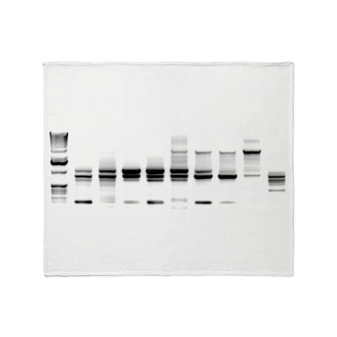 DNA Gel Black And White Throw Blanket Plush Fleece 60 By 50 Inches Super Soft Cozy Warm 100 Percent Polyester Ultra Plush