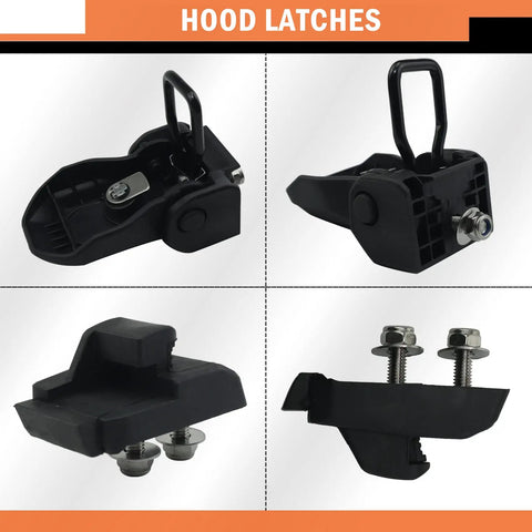 Anti Theft Hood Lock Latch Kit for Jeep Wrangler JL JT Gladiator 2018 2019 2020 2021 2 Door and 4 Door Locking Hood Latches With Keys
