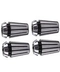 Super Tough 15 Pc Spring Collet Set ER11 High Carbon Steel, four collets shown for CNC lathe and milling tasks.