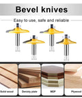 Pro Grade Four Piece Woodworking Edging Router Bit Set With Quarter Inch Shanks For Door And Drawer Fronts Carbide Cutter Bits