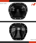 Tough As Nails 10.25 Inch Rear Differential Cover For Ford F 250 Super Duty 2017 To 2020 With 12 Bolt Mounting, shown from front and rear.