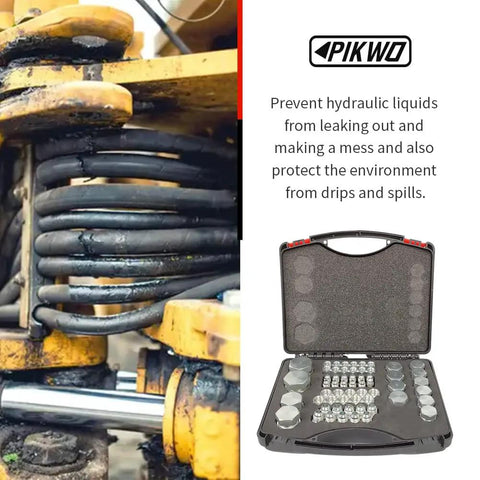 Heavy Duty Pro Grade JIC And ORFS Hydraulic Cap And Plug Kit 160 Piece Master Fittings Set for Hose Tube and Pipe
