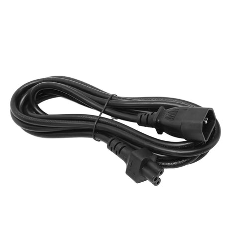 Dang Solid 9.8 Foot C14 To C5 Power Extension Cord With Snug Molded Fit For Computers Monitors And Desk Setups, black cable.