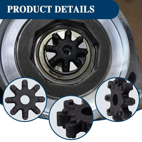 Hella Tough Flexible Steering Coupler For Hyundai Sonata Kia Optima Soul Azera 2Pcs Polyurethane Steering Column Motor Joint showing detailed inner design.