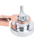 Ditch the clamps that take forever! This Heavy Duty Magnetic Welding Ground Clamp with a silver and copper design.