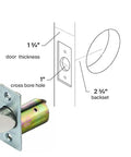 Beefy Privacy Lever Lockset For Commercial Doors Heavy Duty Grade Two Restroom Privacy Function 1-3/4 inch door and 2-3/4 backset