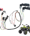 DIY 24V Motor Gearbox And Wire Harness Upgrade Kit For Ride On Toys with wiring and green toy ATV shown
