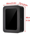 Heavy Duty EV Charger Wall Mount Armor With Secure Combo Lock And Wide Breeze Passages Indoor Outdoor, large size with dimensions shown.