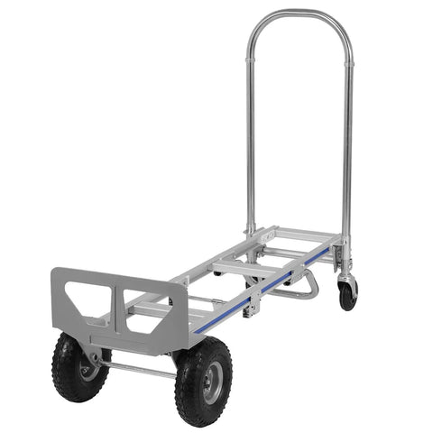 Lightweight Cargo Trolley With Rust Proof Build Wear Resistant Cart in four-wheel platform mode for warehouse and retail tasks.