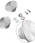 Upgrade Your Kitchen Gear With This Stainless Steel Pot Lid Knob Replacement Kit That Is Oven Safe And Heat Resistant, Featuring Durable Silver Handles And Screws For A Perfect Fit On Most Cookware To Keep Things Looking Fresh And Ready To Roll. Two stainless steel pot lid knobs with screws, washers, and gaskets