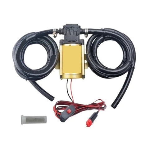 Professional Heavy Duty Gasoline Powered Water Transfer Pump with hoses and switch for efficient oil transfer.
