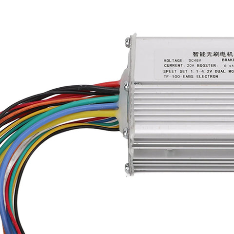 48V 20A Brushless Electric Scooter Controller With Precise Speed Control And Sensitive Braking side view with wiring details