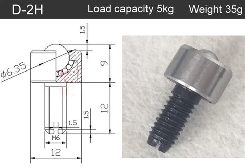 Fast Action Universal Ball Bearing Caster Wheel With Screw For High Load Equipment Heavy Duty Stem Caster diagram and photo