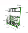 Super Heavy Rolling Storage Cart, Multi Level Tool Organizer, Hella Durable Industrial Utility Rack with solid steel shelves, two levels.