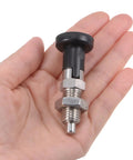 Built Tough M12x1.5 Push Fit Ball Nose Spring Plunger Stainless Steel Self Locking Retractable Index Plunger 6mm Pin in hand