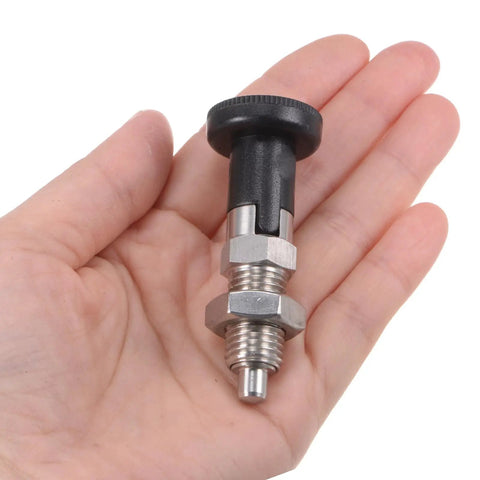 Built Tough M12x1.5 Push Fit Ball Nose Spring Plunger Stainless Steel Self Locking Retractable Index Plunger 6mm Pin in hand