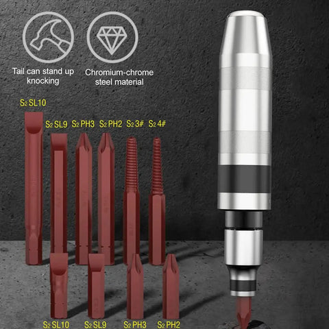 Heavy Duty Impact Driver Bit Set With S2 Alloy Steel Bits And Broken Bolt Extractor, Rust Screw Extractor Kit, tools shown