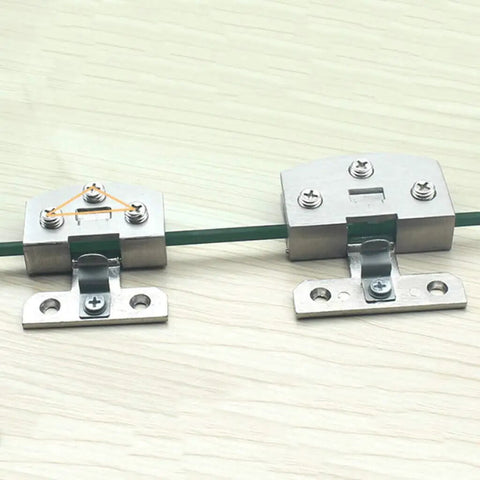 Stainless Steel Glass Door Hinge Pivot Clamp For Bathroom Cabinets And Showcases, Soft Close, Heavy Duty 6-8.76mm And 5-8mm Fits