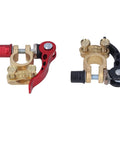 2 Pack Car Battery Terminal Clamps For Quick Disconnect And Release Positive Negative Power Terminals Heavy Duty Brass Aluminum