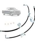 Chevy Silverado Front Passenger And Driver Side Brake Hydraulic Hose Replacement For GMC Sierra 1500 2500 3500 And Hummer H2 Direct Fit OEM Replacement Replaces 19264765 19264764