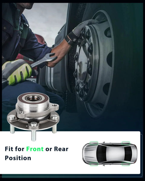 Front Wheel Bearing Hub Assembly 513420 Fits Hyundai Elantra 2017 To 2020 Ioniq 2017 To 2022 Kona 2018 To 2023 Niro 2017 To 2021 Seltos 2021