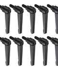 Pack Of Ten Black Adjustable Locking Lever Handles Featuring M8 X 16mm Metric Male Thread for quick clamping on workshop rigs.