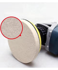Super Soft Wool Felt Polishing Pads 75 To 180 Mm For Glass And Stainless Steel Scratch Removal Wheel Kit close-up of wool felt surface