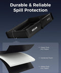 Spill Containment Berm Folding Duck Pond for Oil Changes and Under Drip Protection, black 2x2 ft heavy-duty PVC.