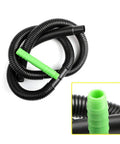 Ultimate Yamaha Outboard Oil Change Hose Kit For 4 Stroke Motors 15 To 150 Horsepower Models From 1994 Onward Easy Drain Setup And Perfect Fitment black corrugated hose with green adapter
