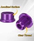 5 Pack M8 Aluminum Alloy Single Chain Ring Bolts For Bicycle Crankset Nuts And Chainwheel Screws Purple Finish Dope Upgrade Kit