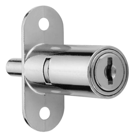 Kickback Style Push Plunger Cabinet Locks Dead Nuts Secure Heavy Duty Brass Steel Drawer Latch With Keys Stainless Finish detail.