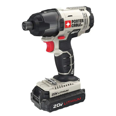 20V Max Cordless Drill and Driver and Impact Driver Combo Kit With 1/2 Inch Chuck, side view of impact driver tool.
