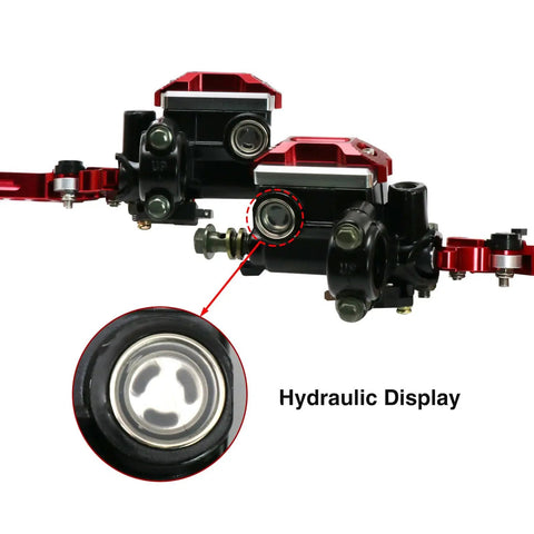 Universal Seven Eighths Inch 22 Millimeter CNC Hydraulic Brake Clutch Lever Master Cylinder With Dual Pump And Warning Switch Mirror Holder