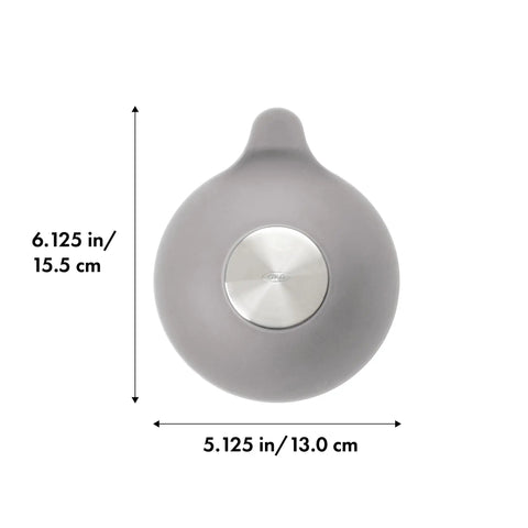 Heavy Duty Tub Stopper With Wall Mount Suction Cup Rust Proof Stainless Steel Trim Premium Silicone Seal Bath Drain Plug Leak Free Design top view with dimensions.